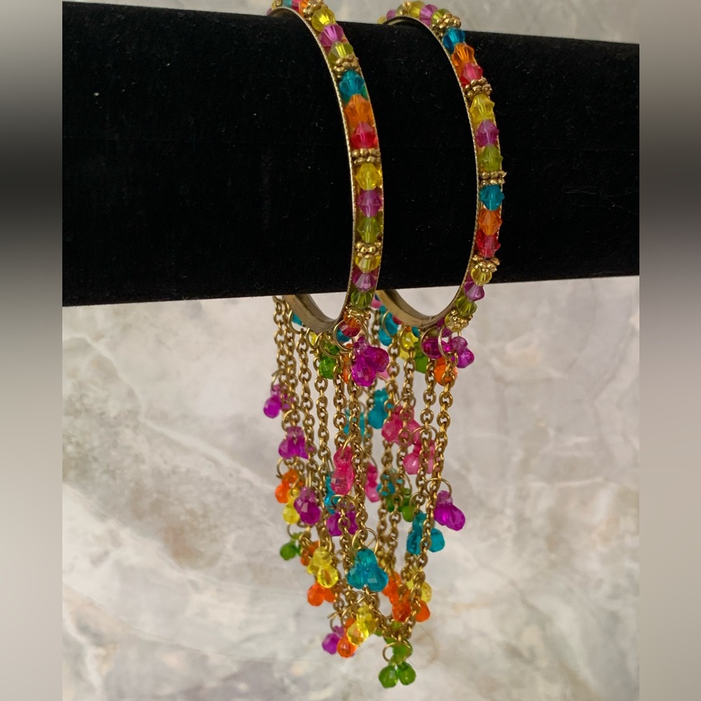 Bollywood Golden Bangle Chained Bracelets